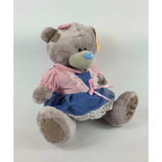 Ведмідь Тедді дівчинка в джинсах з мереживом 07251 22см