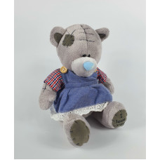 Ведмідь Тедді дівчинка в джинсах з мереживом 074914 18см