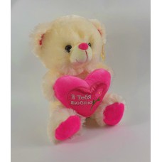Ведмідь із серцем муз 077441 25см