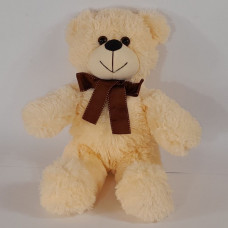 Ведмедик з бантом світло-персиковий В146/2 75см