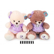 Ведмедик в платті муз (2 кол) 4323/33 33см