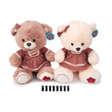 Ведмедик в платті муз (2 кол) 2764B/33 33см