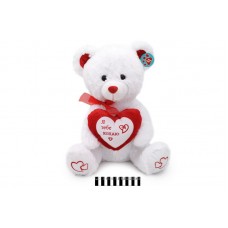 Ведмедик білий з серцем 60 см 4968/60