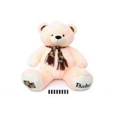 Ведмедик з шарфом муз. 50см молочн. 1269/50