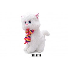 Котик з бантиком 65см білий 1288/65