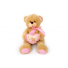 Ведмедик з серцем муз. сірий 80см 6396/80